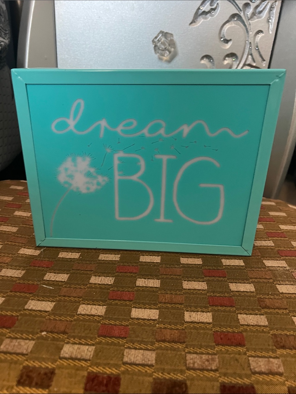 Dream Big Turquoise Light Up Sign